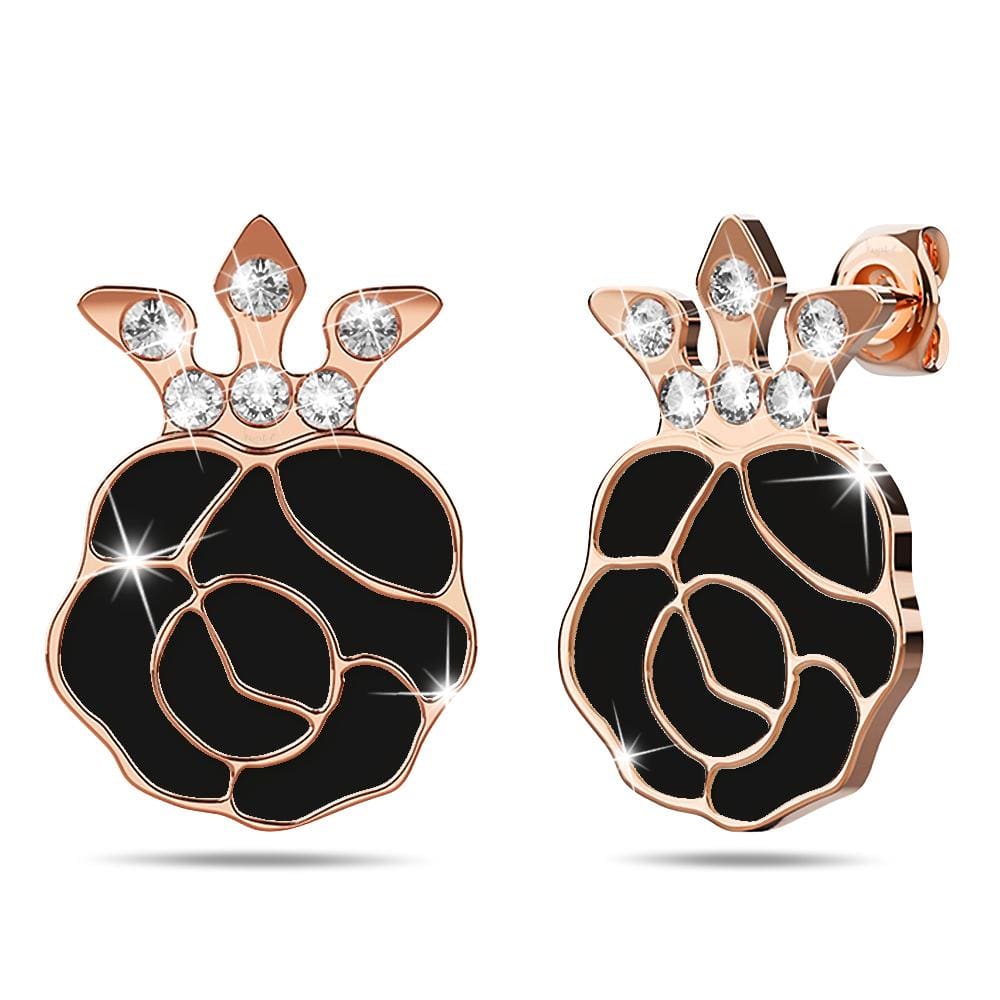 Krystal Couture Rosie Stud Earrings Embellished with Swarovski Crystals