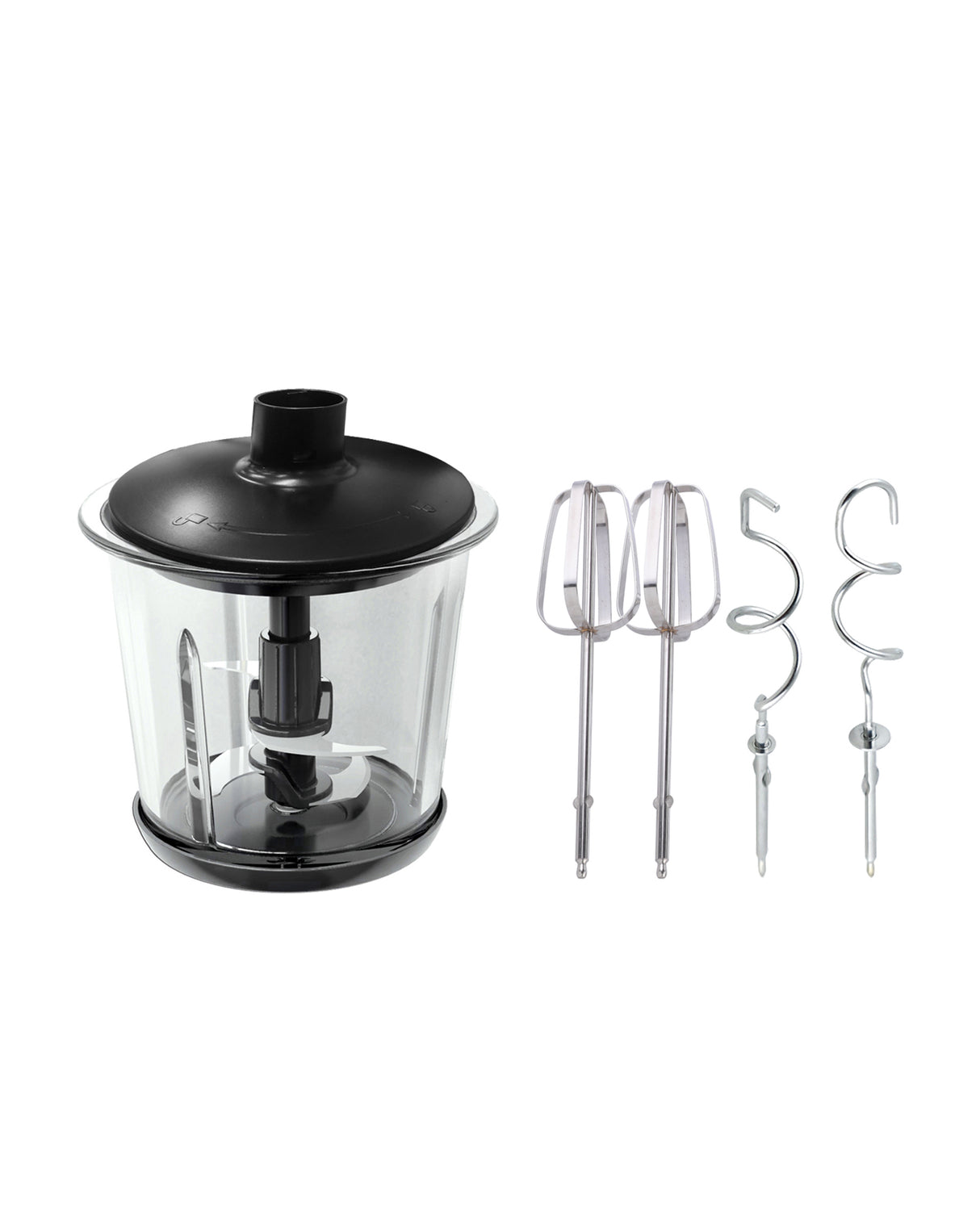 TODO 1L Multi Chopper Processor Hand Mixer Beater 300W Glass Bowl Dual Blade