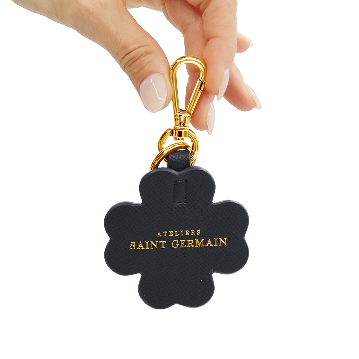 JEWELRY BAG - KEY RING "CLOVER" BLACK