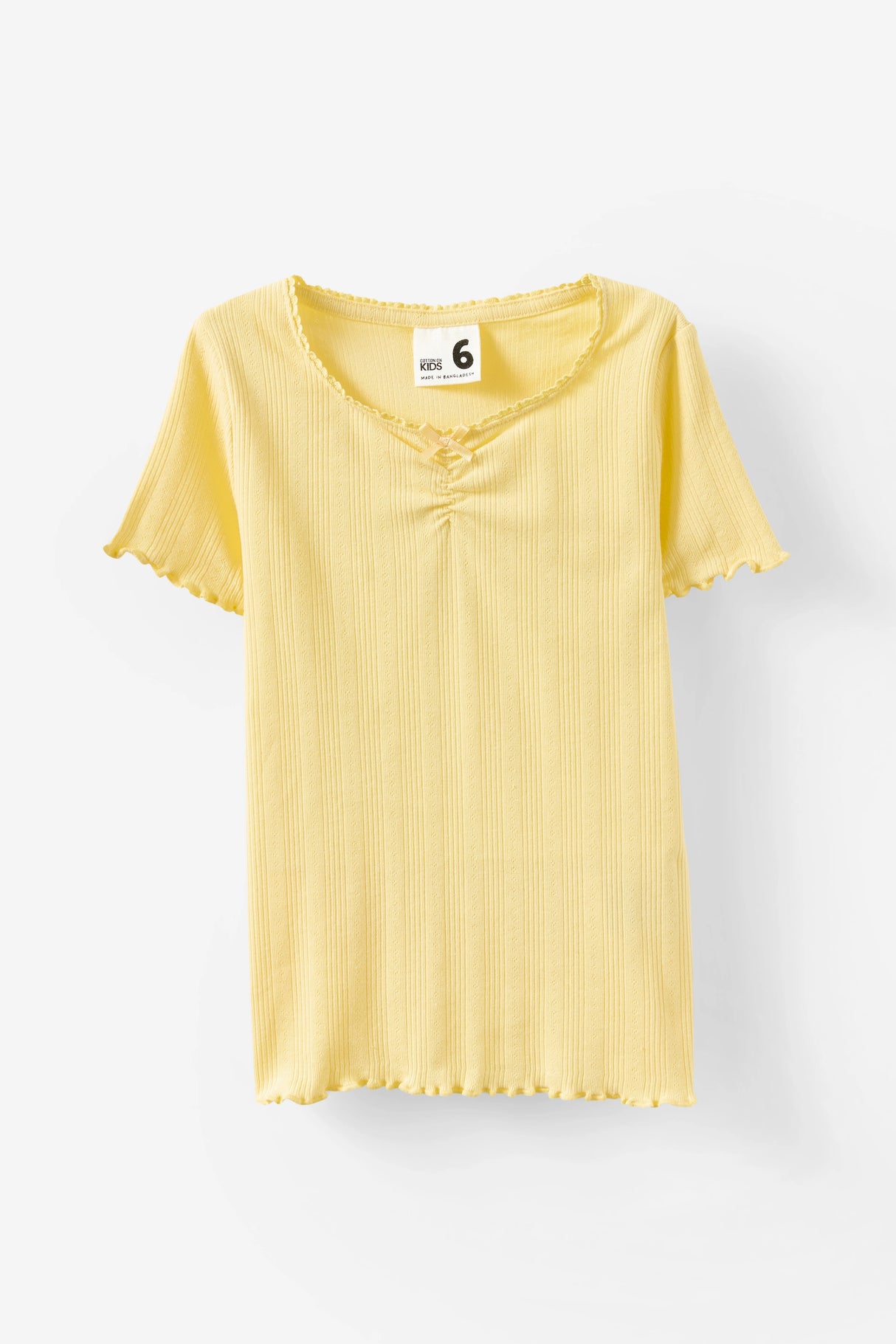 Cotton On Kids Girls Essential Harper Short Sleeve Baby Tee - Baby Yellow