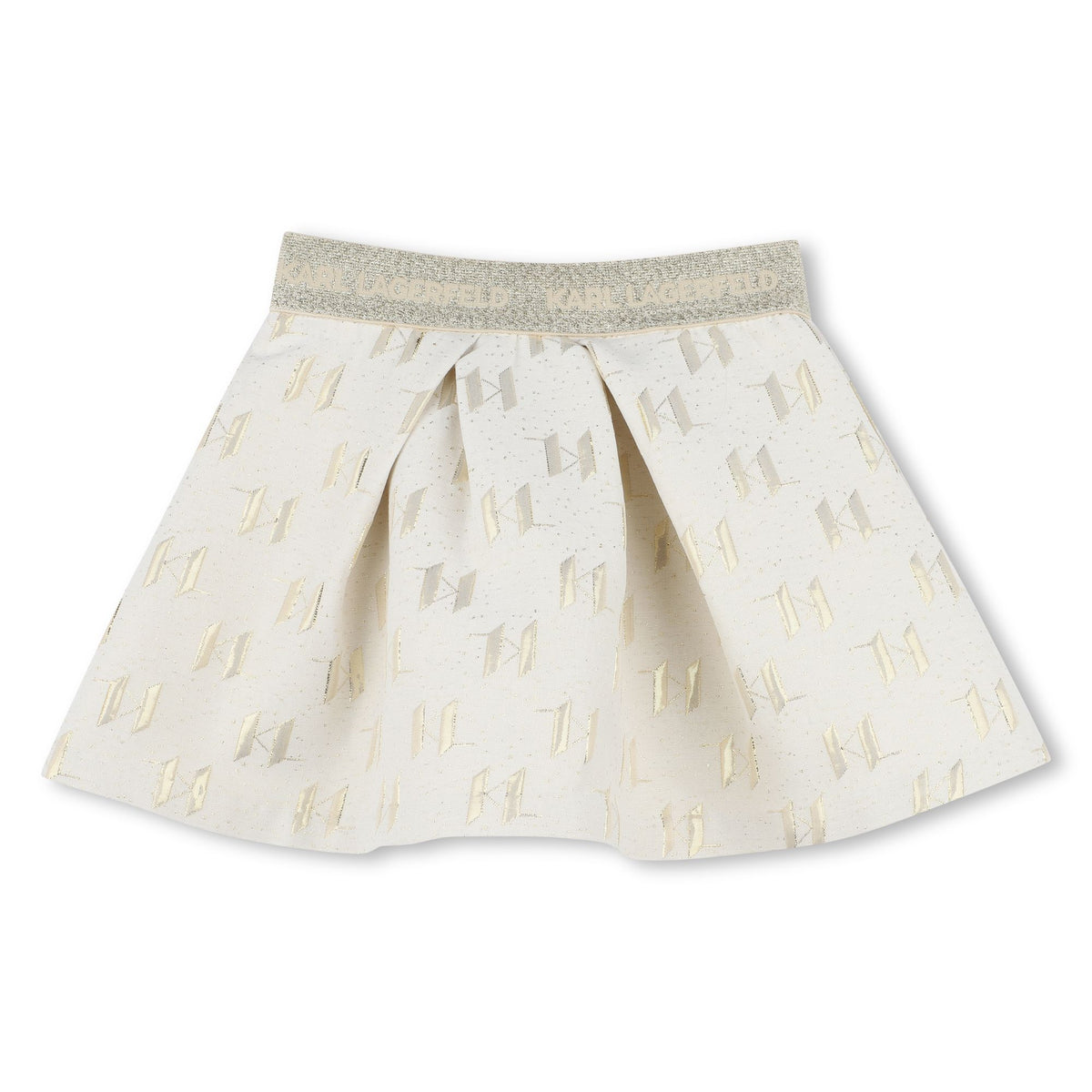 Karl Lagerfeld Girls Skirt And T-Shirt Set - Beige