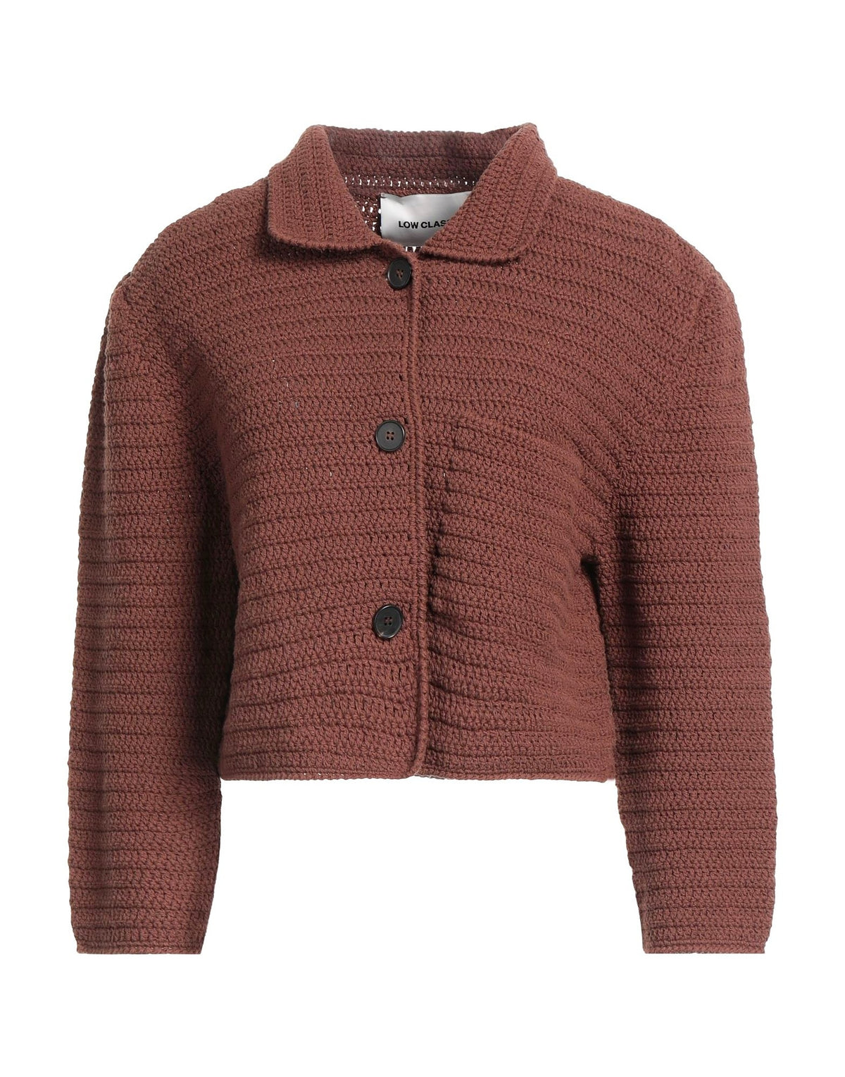 Low Classic Womens Cardigans - Chocolate brown