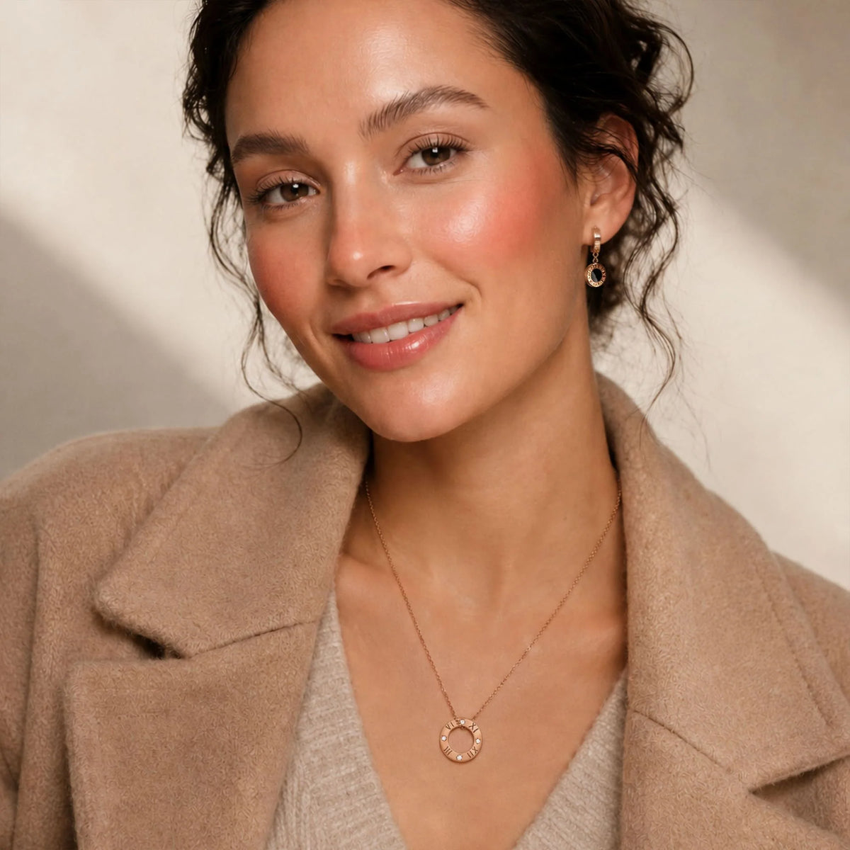 Bullion Gold Roman Numeral Necklace