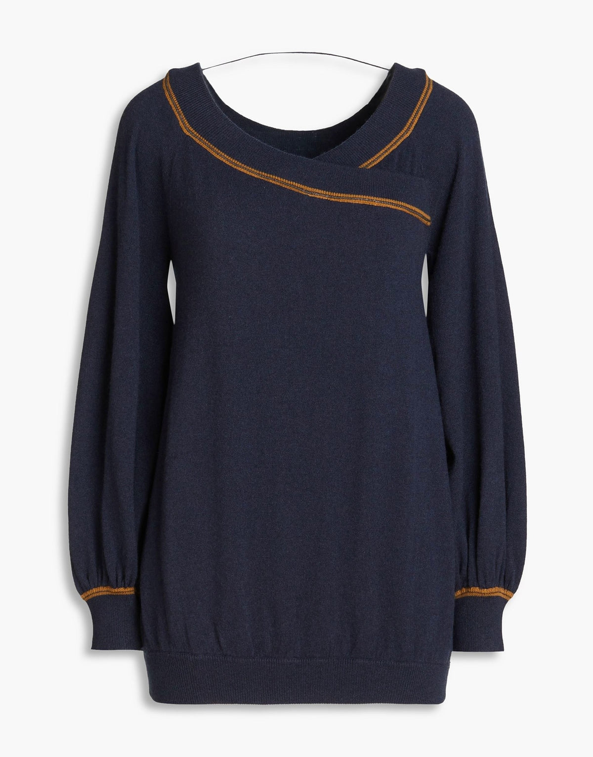 Brunello Cucinelli Womens Crew Neck Sweaters - Navy
