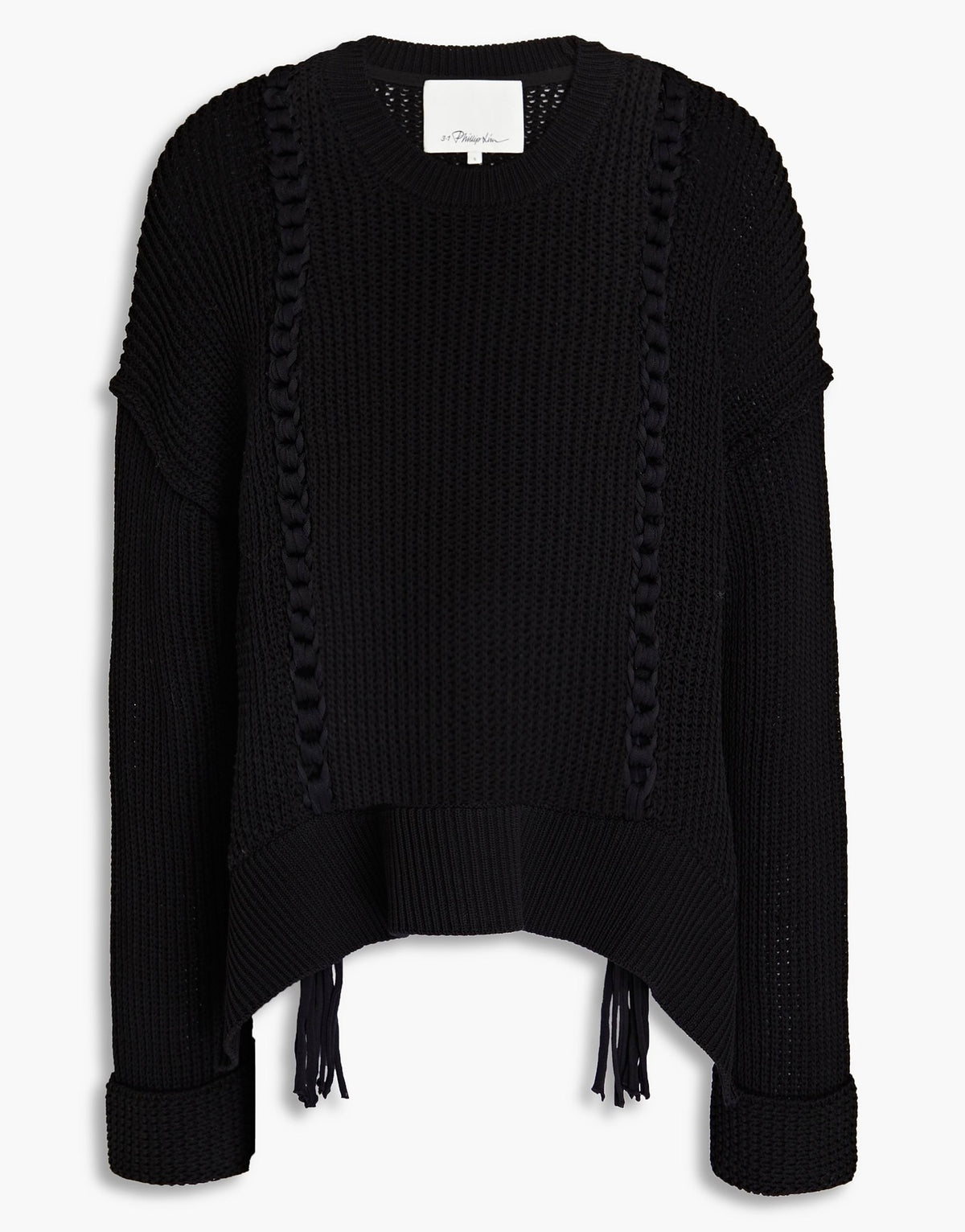 3.1 Phillip Lim Womens Crew Neck Sweaters - Black