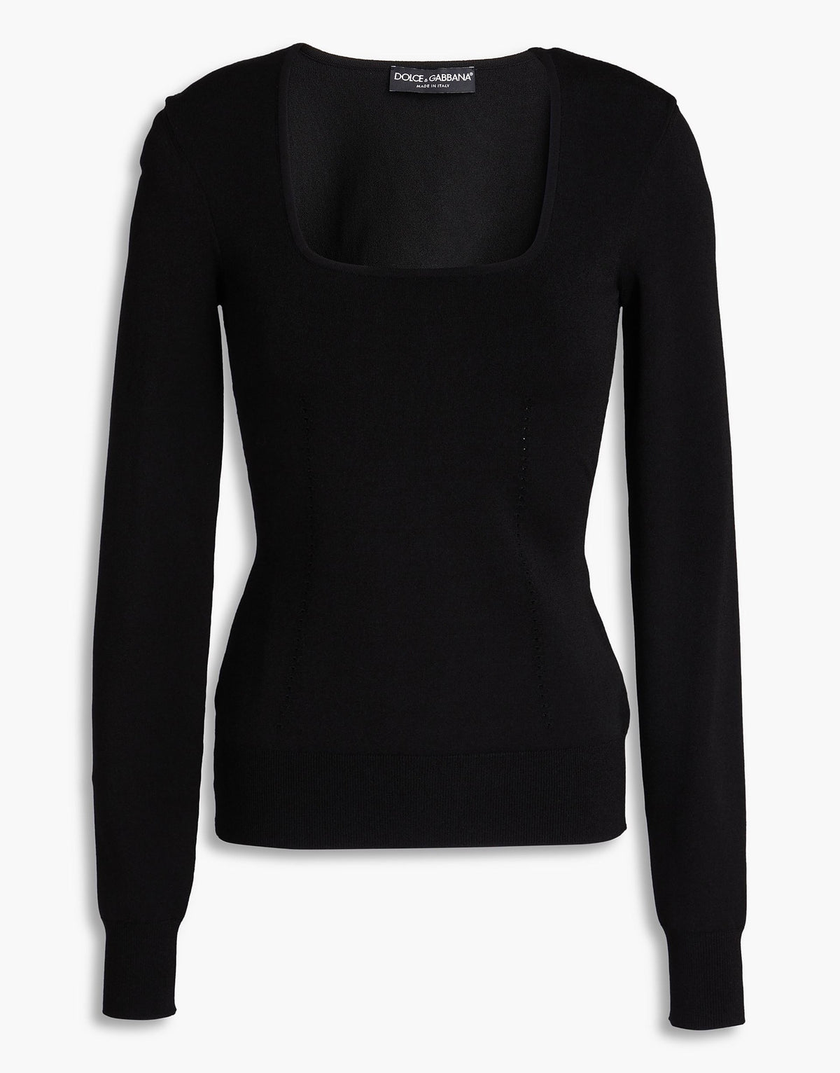 Dolce&Gabbana Womens Crew Neck Sweaters - Black