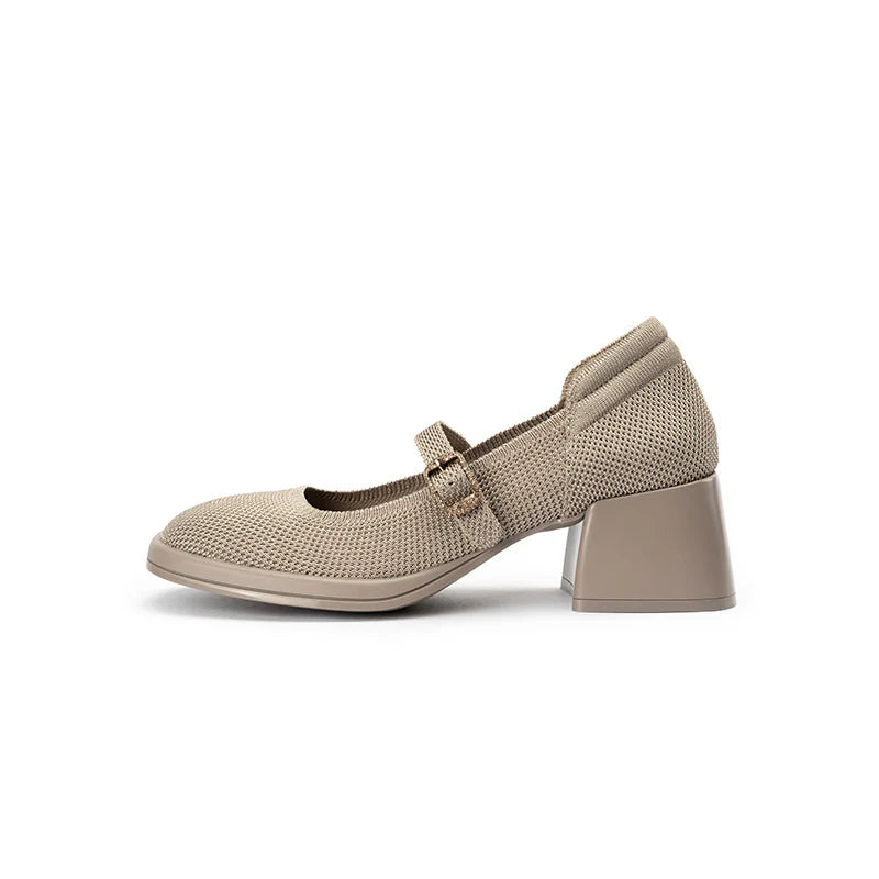 Lafayette Square Toe Mary Jane Pumps - Sand