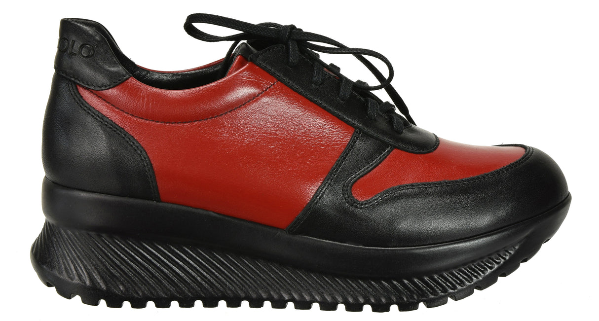 Bosccolo Womens Sneakers - Black/Red
