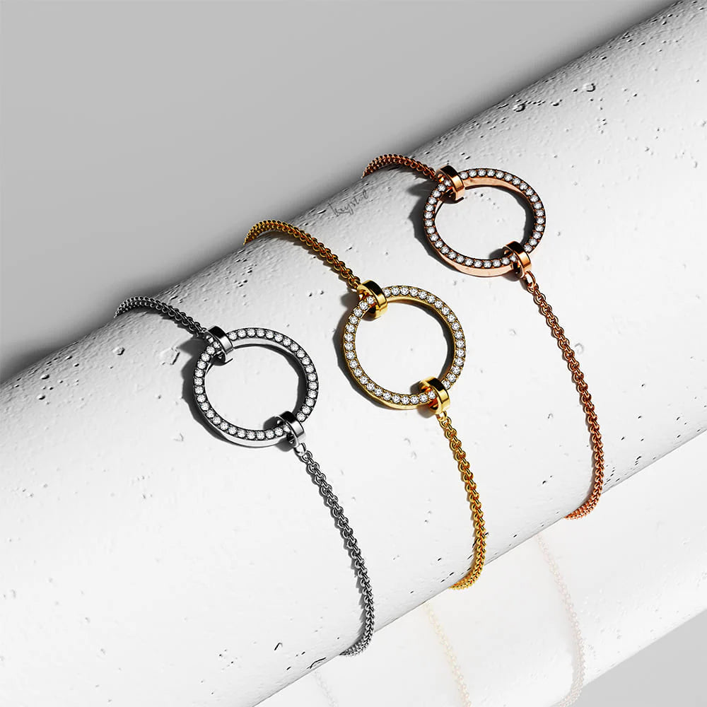 Krystal Couture Orbit of Beauty Bracelet Embellished with SWAROVSKI Crystal in White Gold