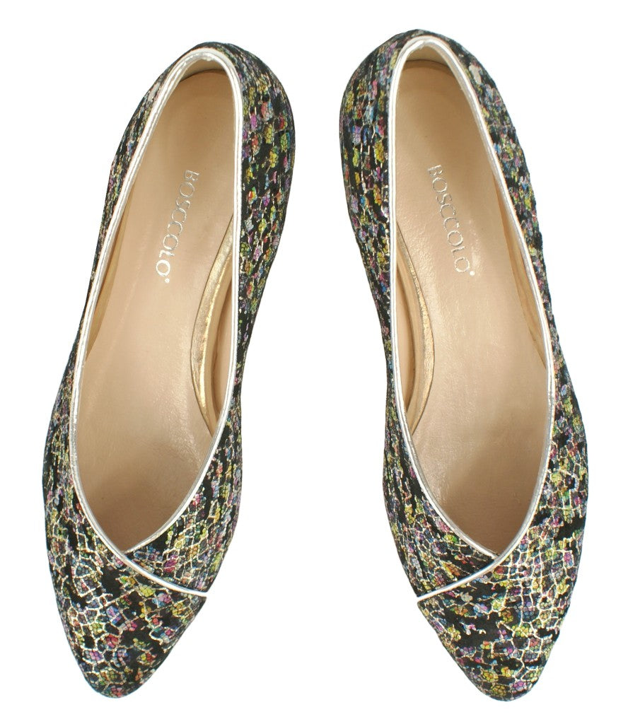 Bosccolo Womens Ballerina - Mosaic Black
