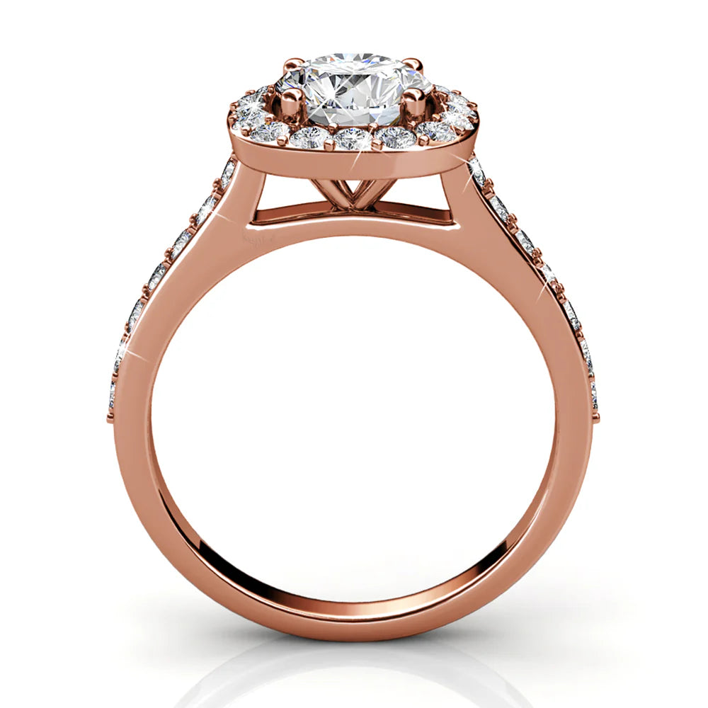 Krystal Couture Engagement Ring Embellished with SWAROVSKI Crystals