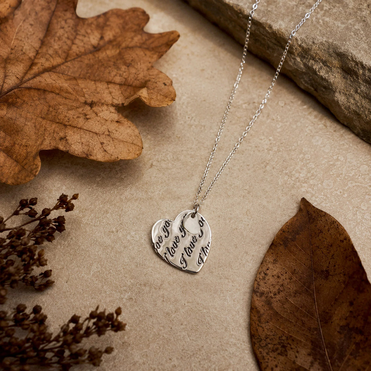 Bullion Gold I Love You Necklace