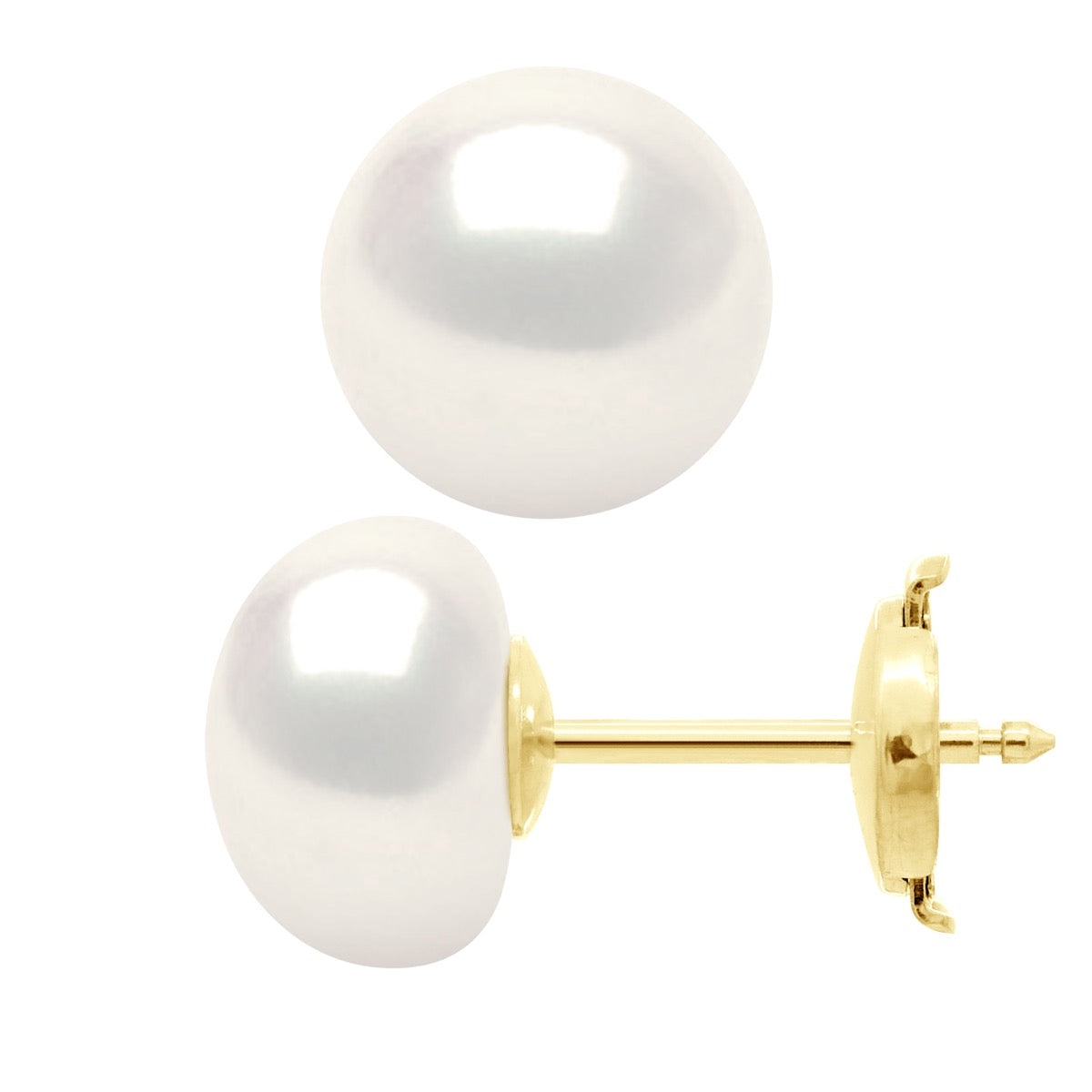 Earrings - Natural Pearl White - Longueur 42 cm