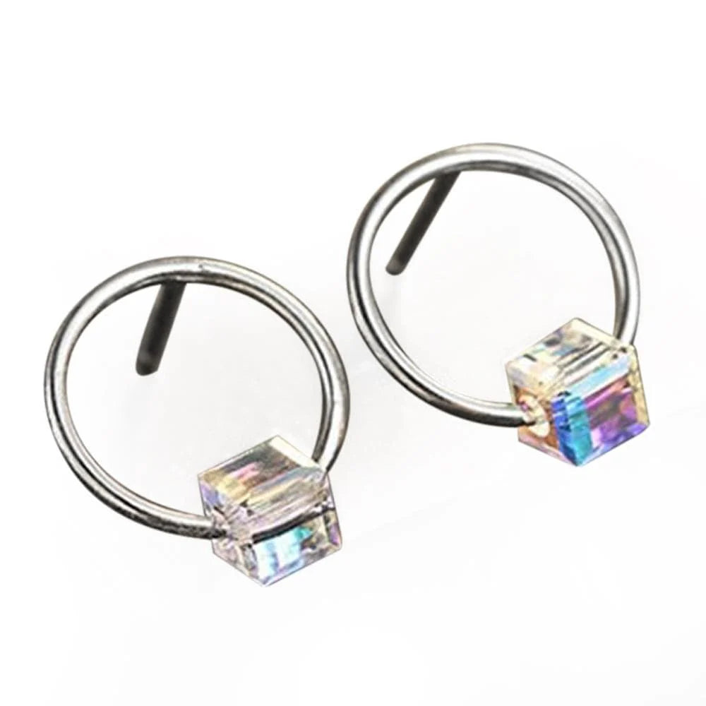 Solid 925 Sterling Silver Beauty Drop Earrings