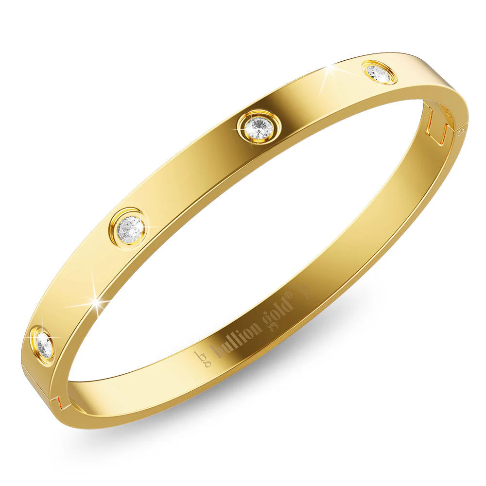 Bullion Gold Cecelia Stainless Steel Bangle in Gold