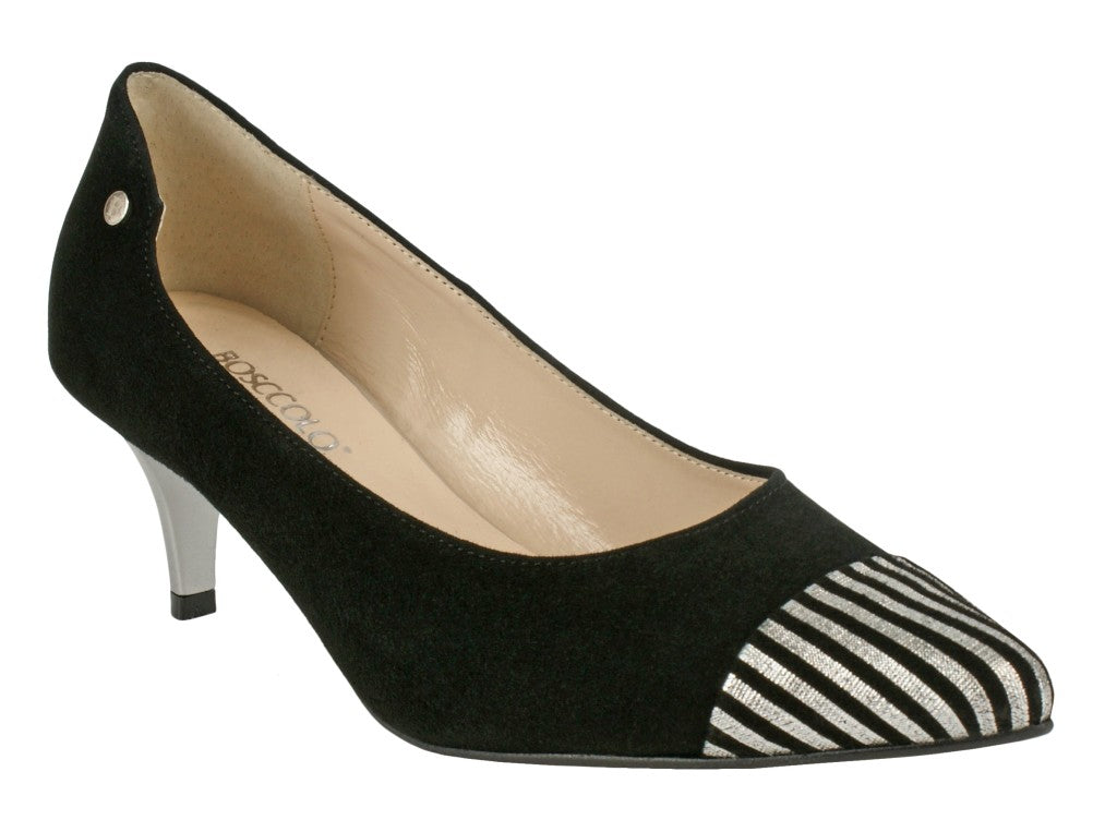 Bosccolo Womens High Heels - Black / Silver