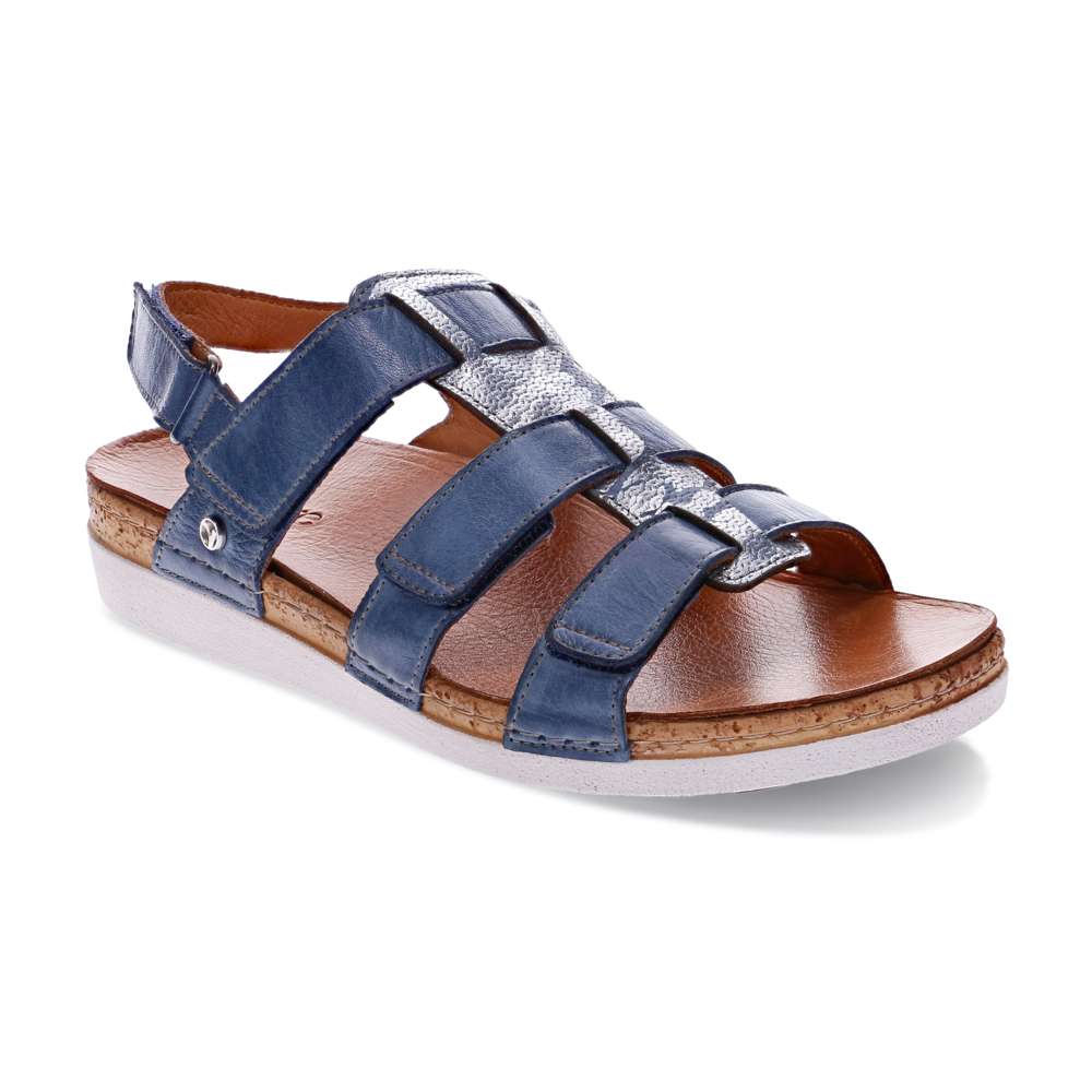 Revere Santorini Gladiator Sandal - Denim