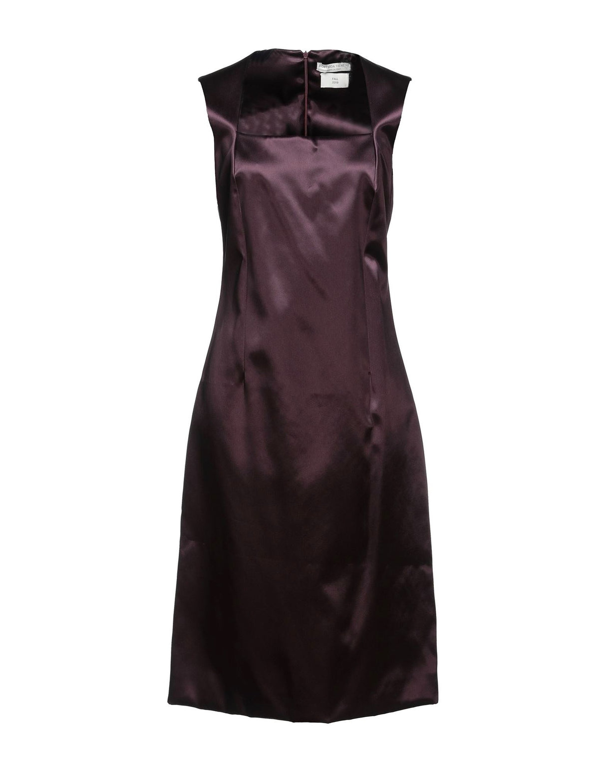 Bottega Veneta Womens Midi Dresses - Burgundy