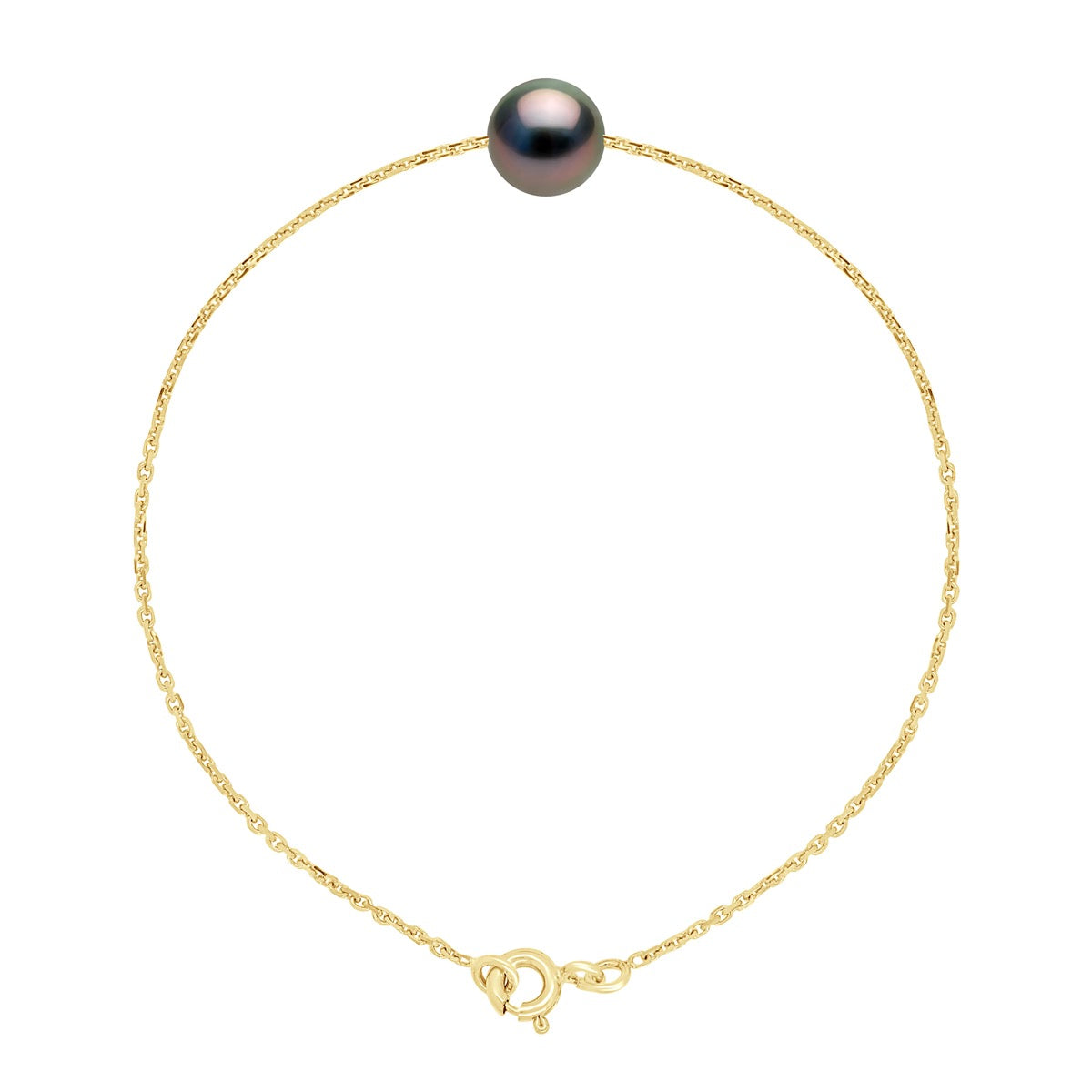Bracelet Real Cultured Tahiti Pearl Passing Through Round 8-9 mm - Longueur 42 cm