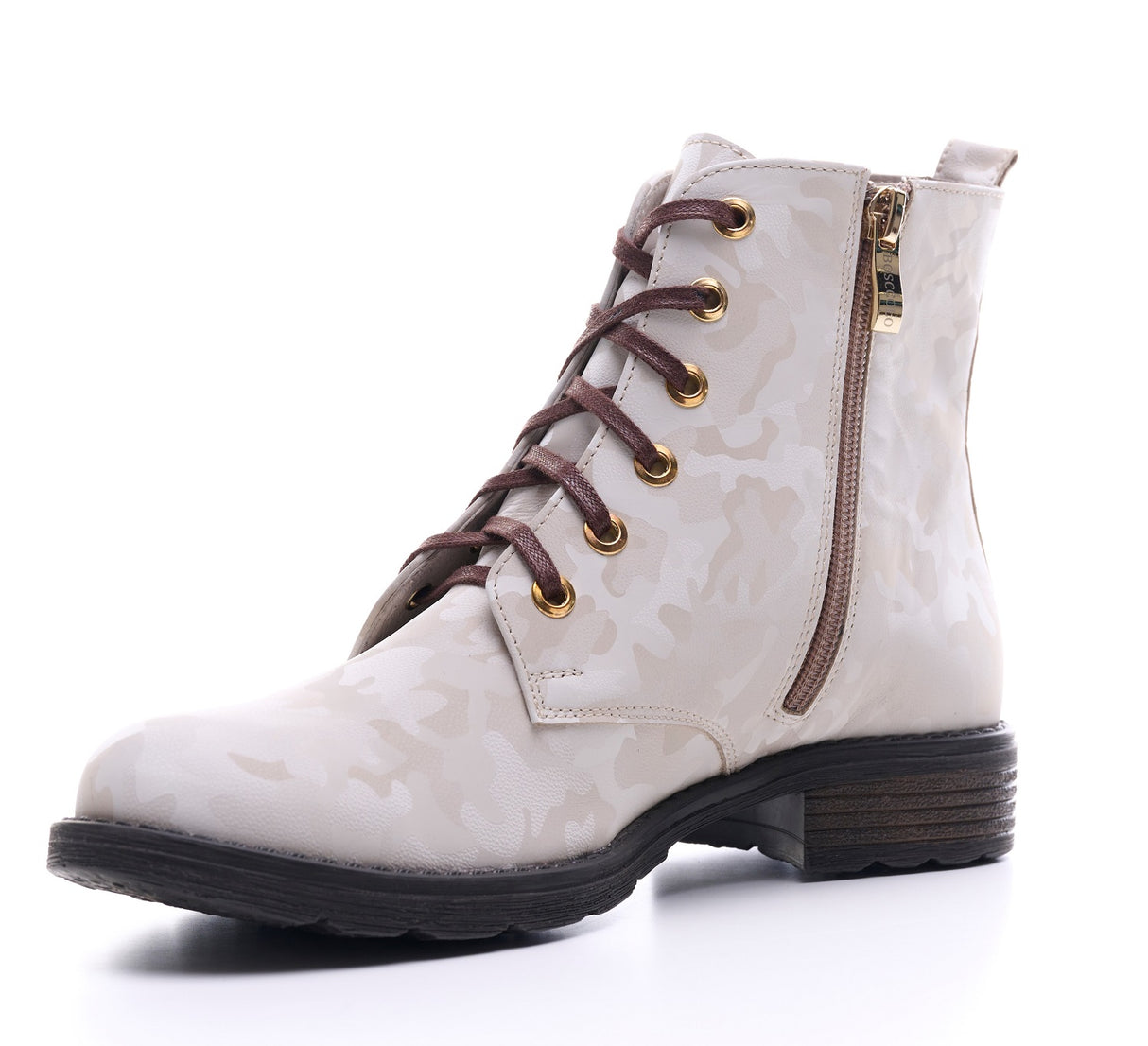 Bosccolo Womens Boots - Beige Camouflage