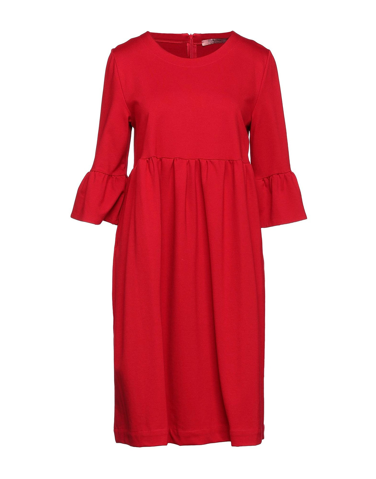 Rosé A Pois Womens Midi Dresses - Red