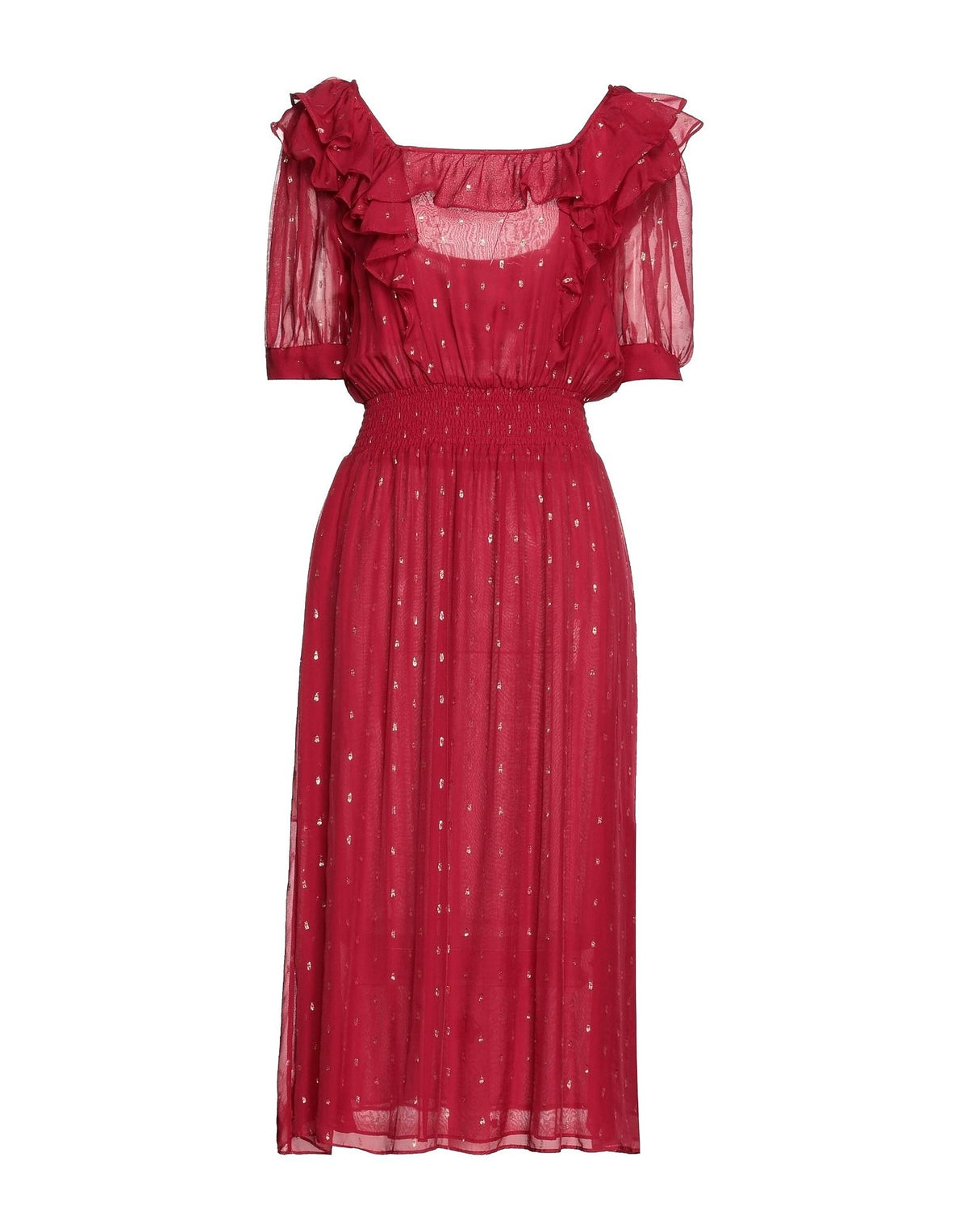 Ba&Sh Womens Midi Dresses - Burgundy