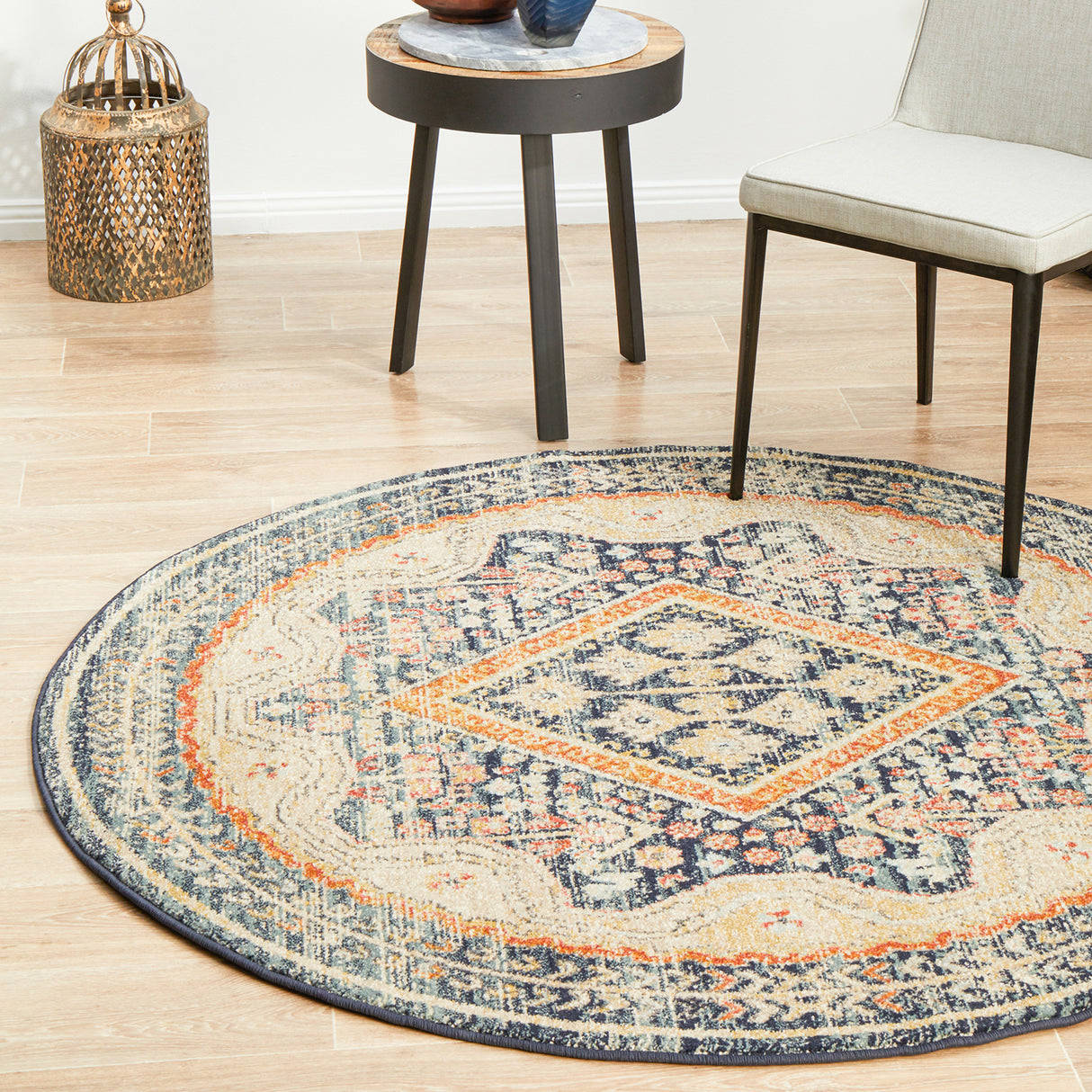 Legacy 863 Navy Round Rug