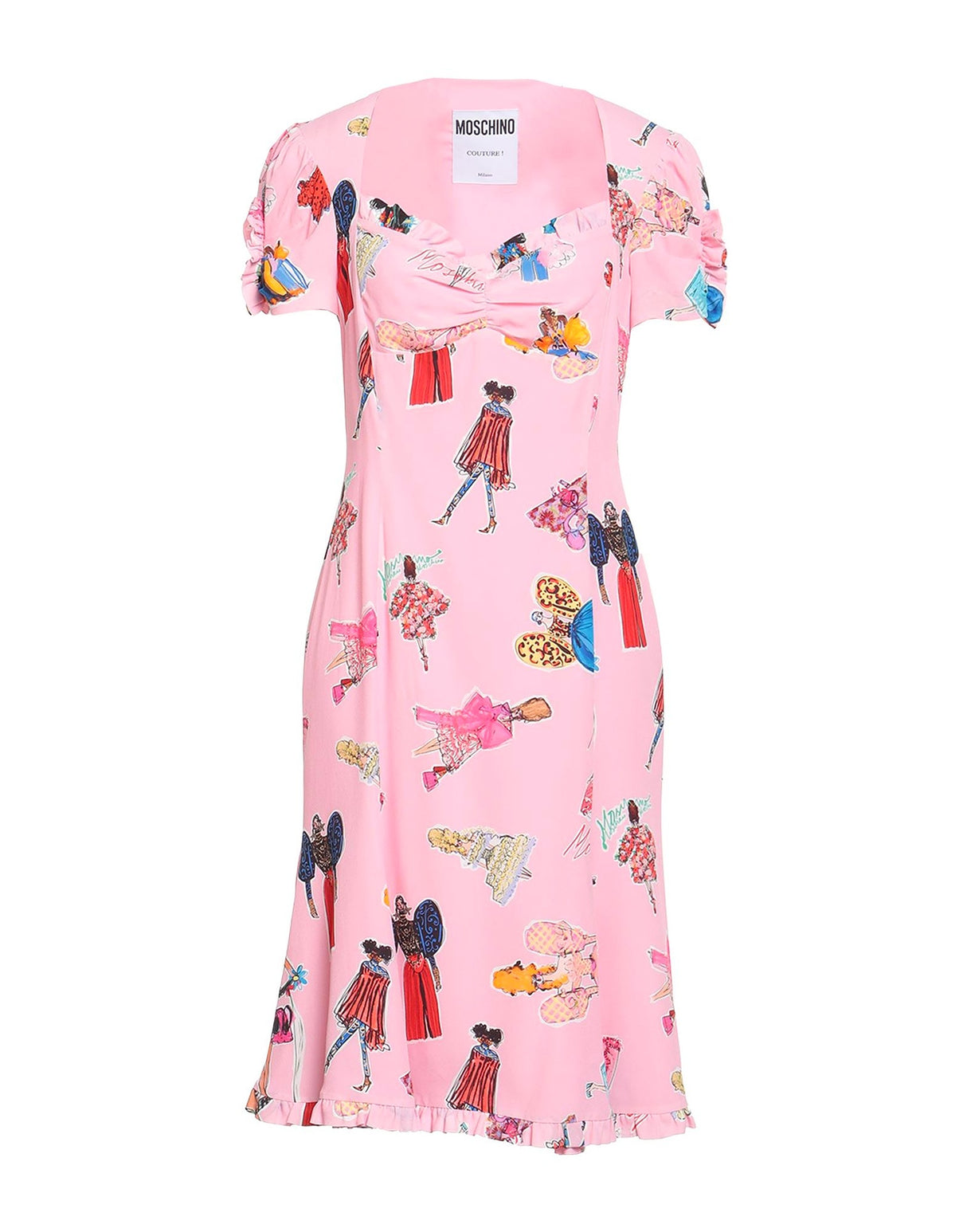 Moschino Womens Midi Dresses - Pink
