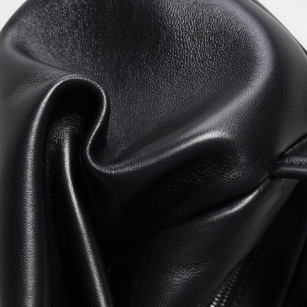 Soft Lambskin Leather Pillow Box Bag - Black