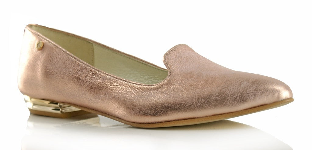 Bosccolo Womens Moccasin Lords - Pink Metalic