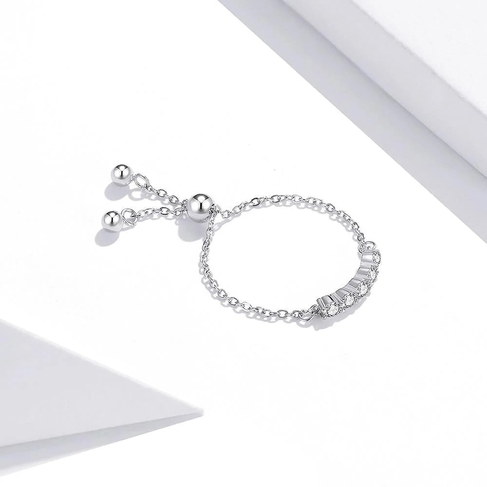 Adjustable Solid 925 Sterling Silver Ring