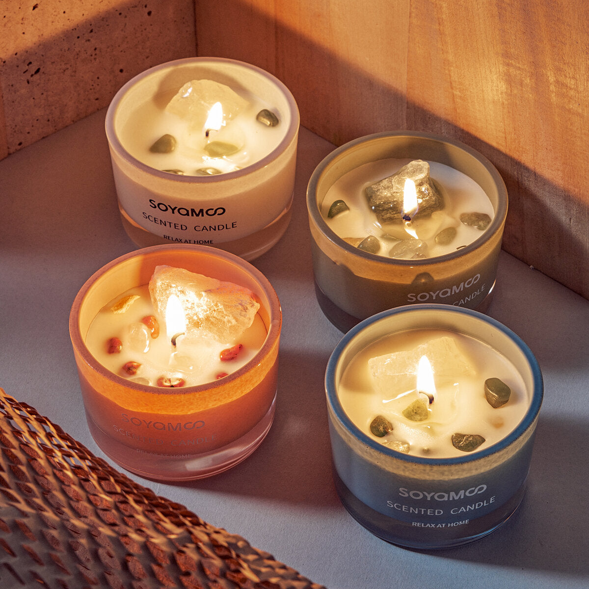 Fruity Temptation Crystal Infused Scented Candle