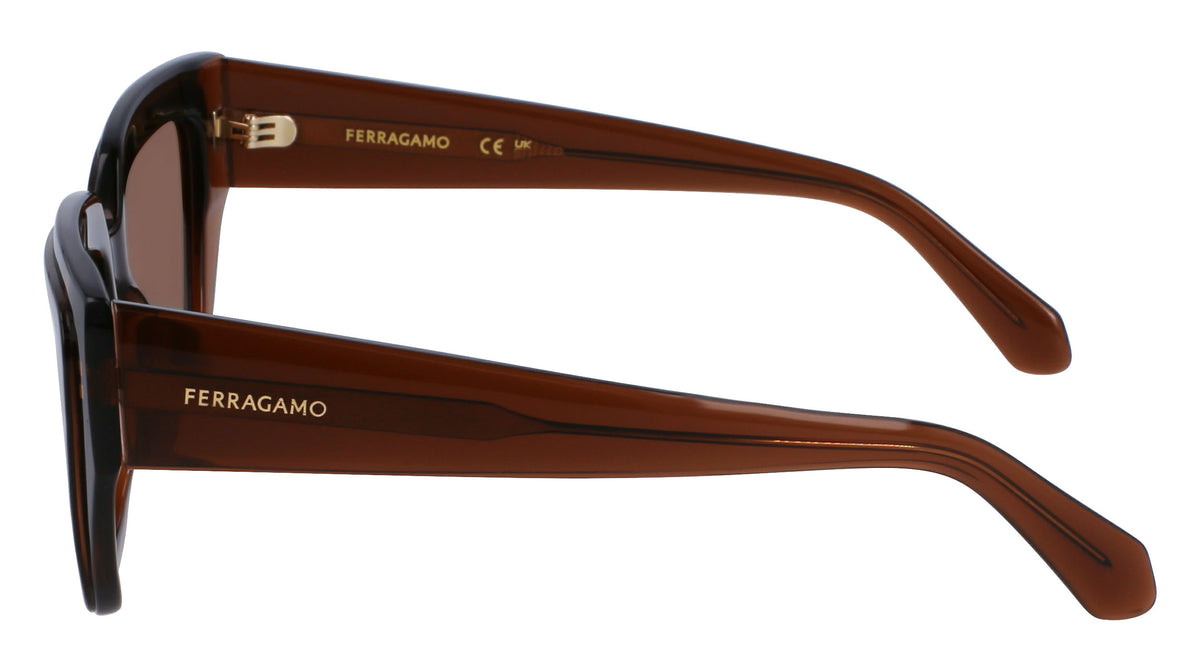 Salvatore Ferragamo SF2002S Womens Sunglasses - Transparent Brown/Brown