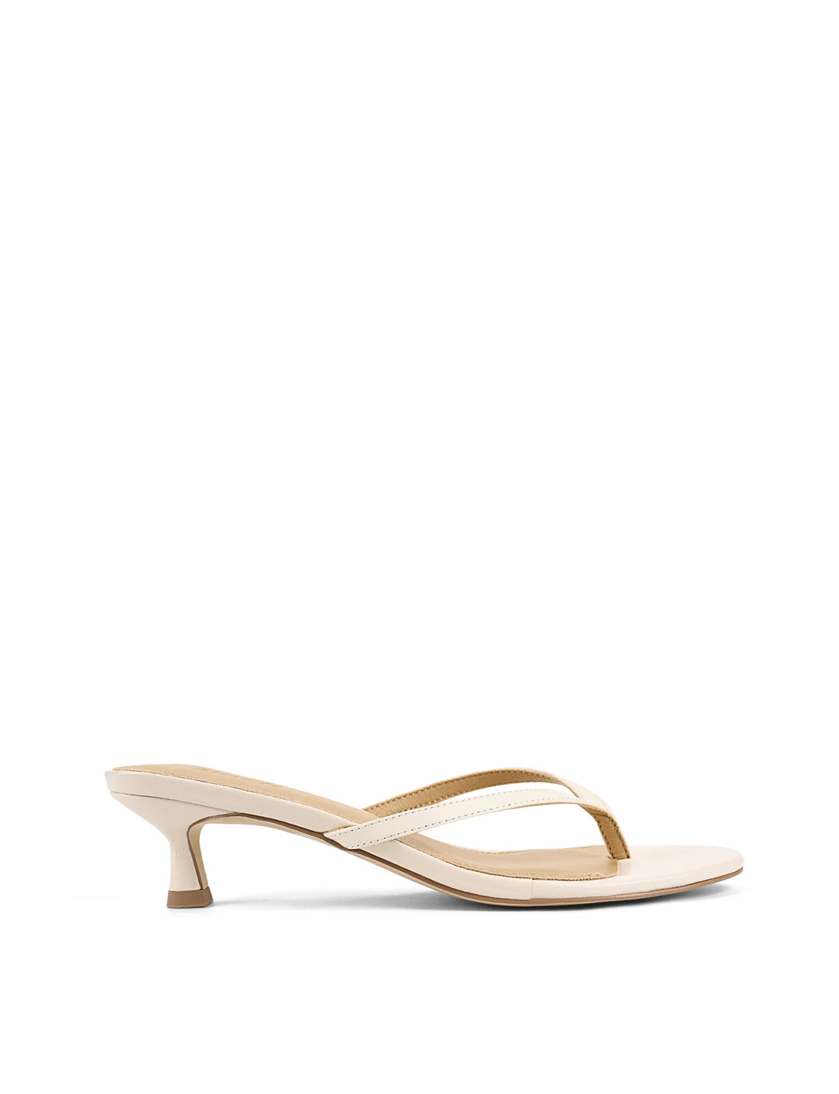 Siren Kitten Heell Thongs - Chalk White Leather