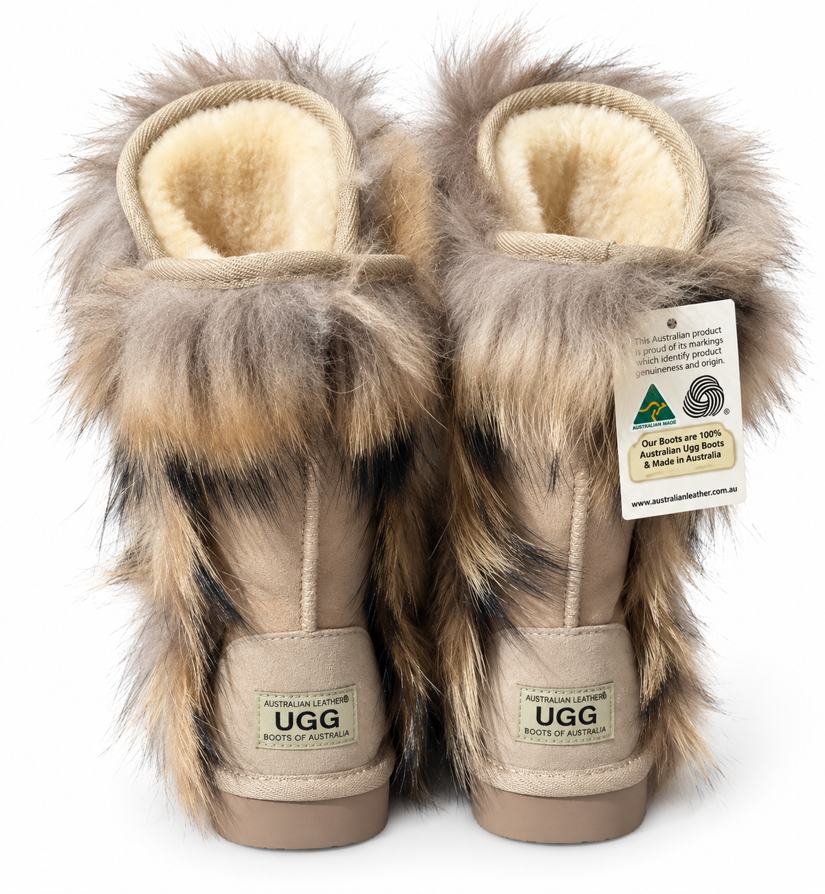 Australian Leather Ugg Long Fozy Lace - Natural - AU4