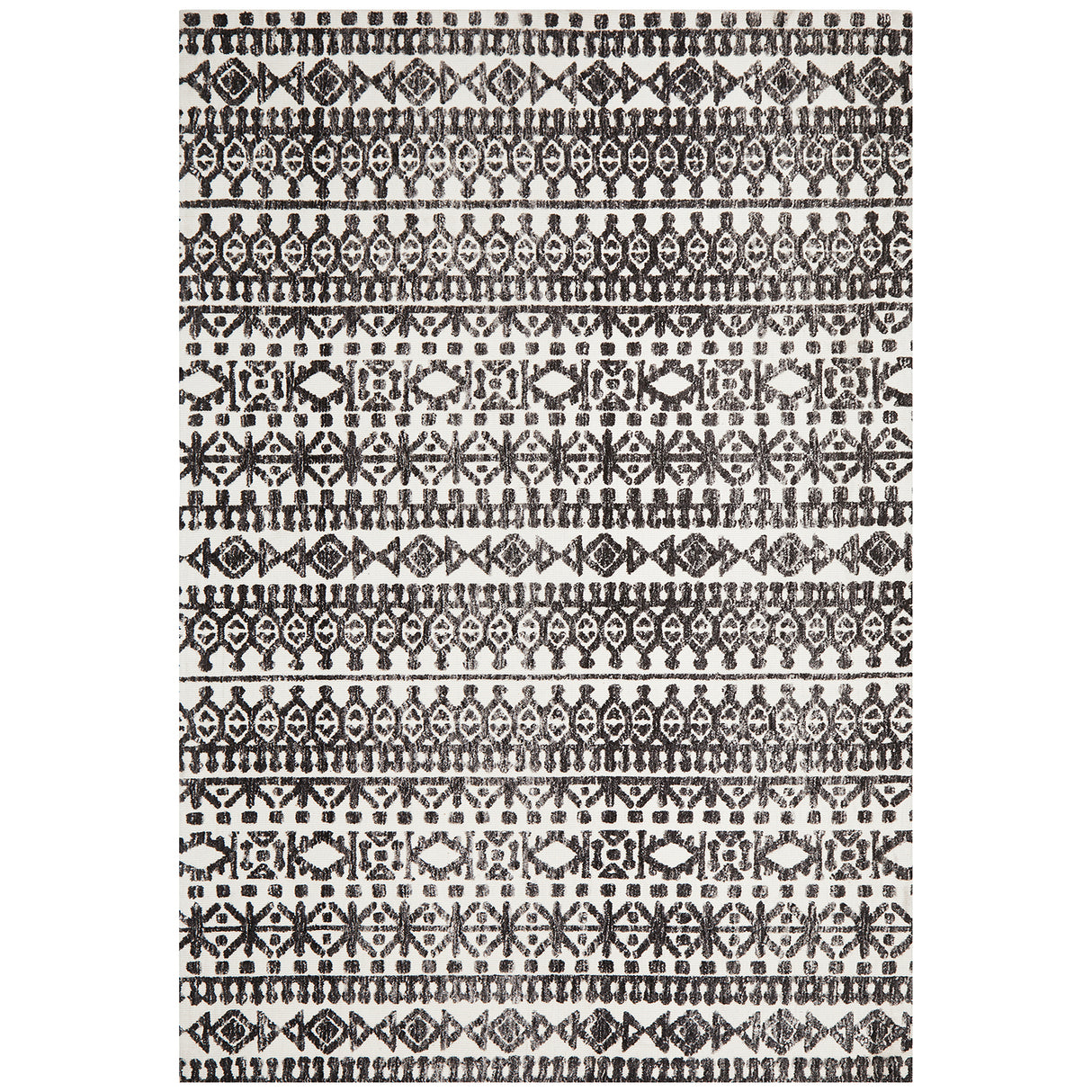 Levi 363 Ivory Black Rug