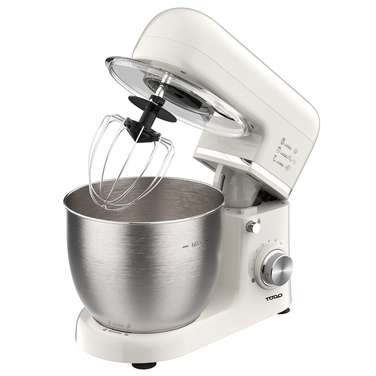 TODO 1300W Electric Stand Mixer 5L Stainless Steel Bowl 8 Speed Plus Pulse Control