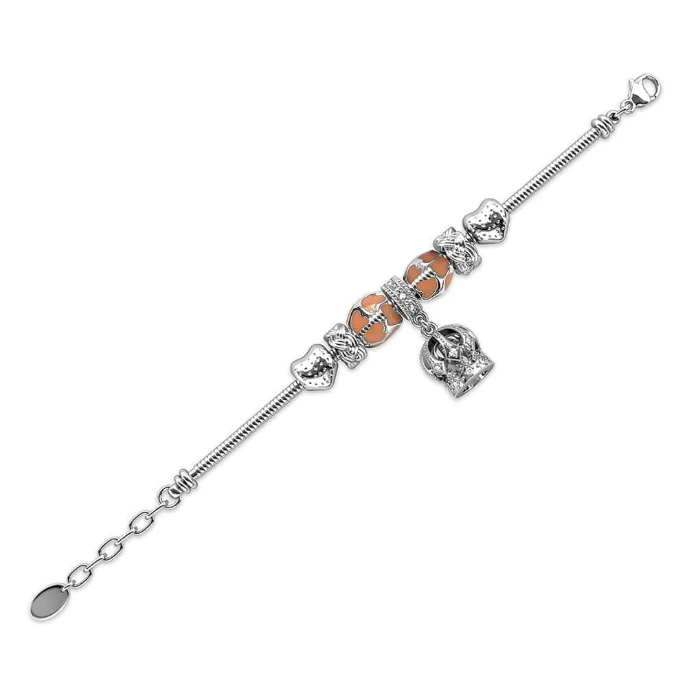 Krystal Couture Dual Tone Queen Beaded Bracelet Embellished with SWAROVSKI Crystals