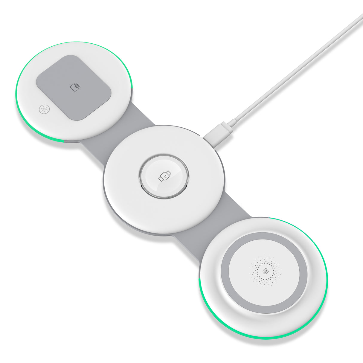 TODO 3 in 1 Wireless Phone Charger 15W Fast Charge Earphone Watch Magnetic Charge