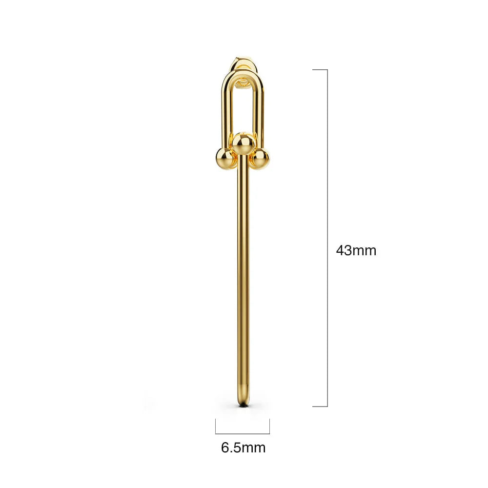 Bullion Gold Flaneur Dangly Stud Earrings