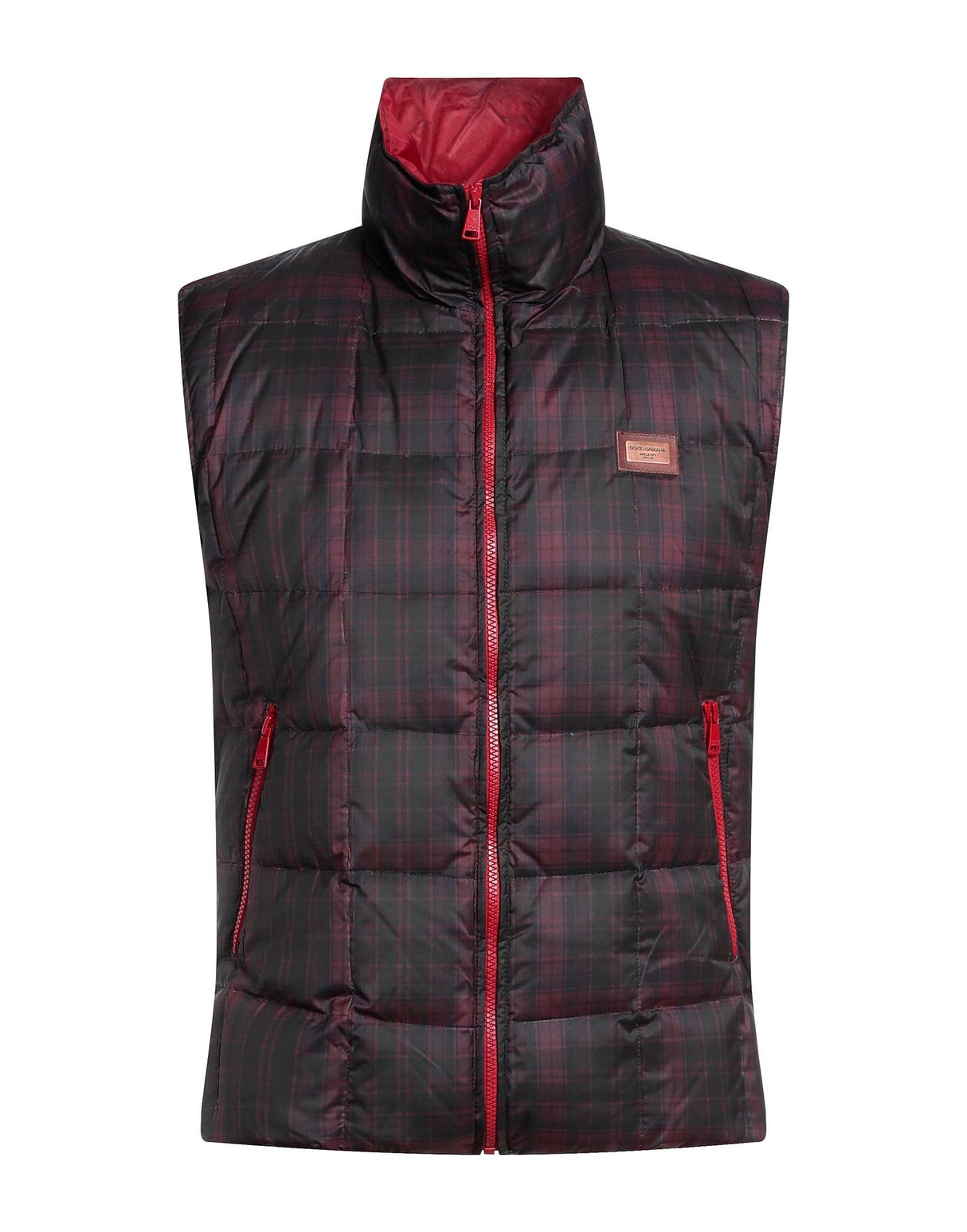 Dolce&Gabbana Mens Puffer Jacket - Burgundy