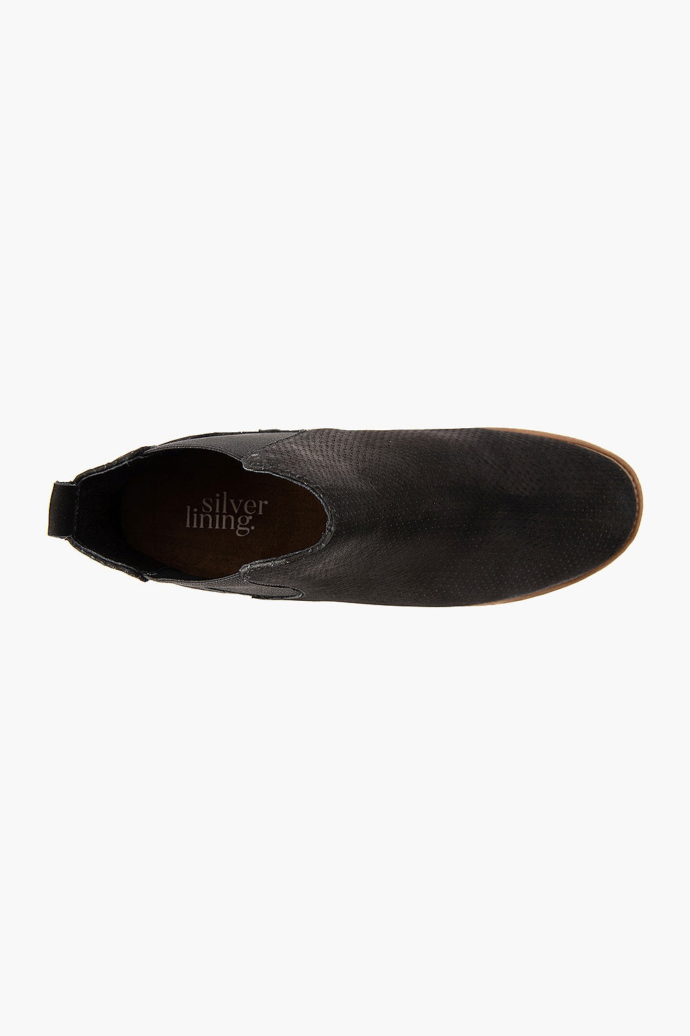 Silver Lining Tahlia Black Nubuck Punched