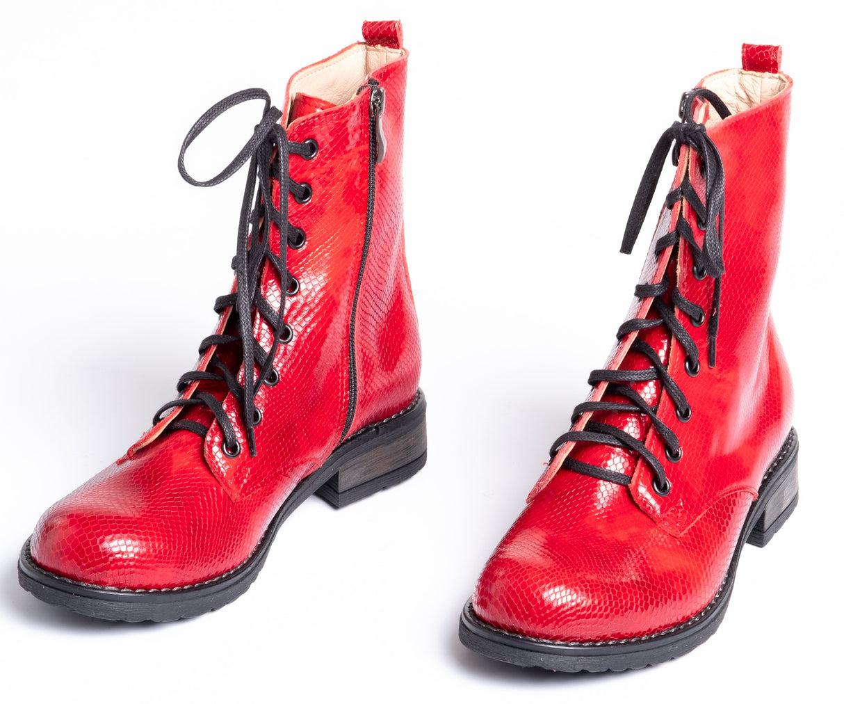 Bosccolo Womens Boots - Red Snake
