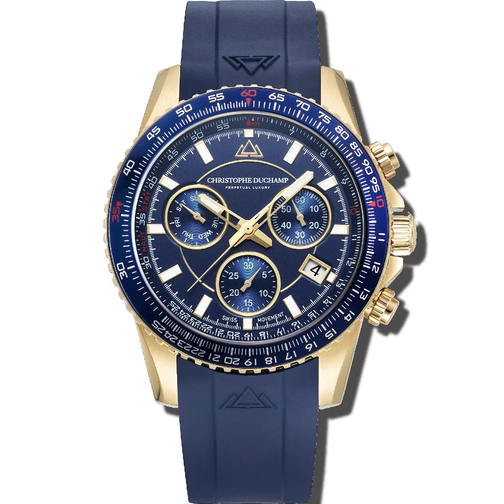 Christophe Duchamp Velocite V2 - Blue Dial & FKM Rubber Strap