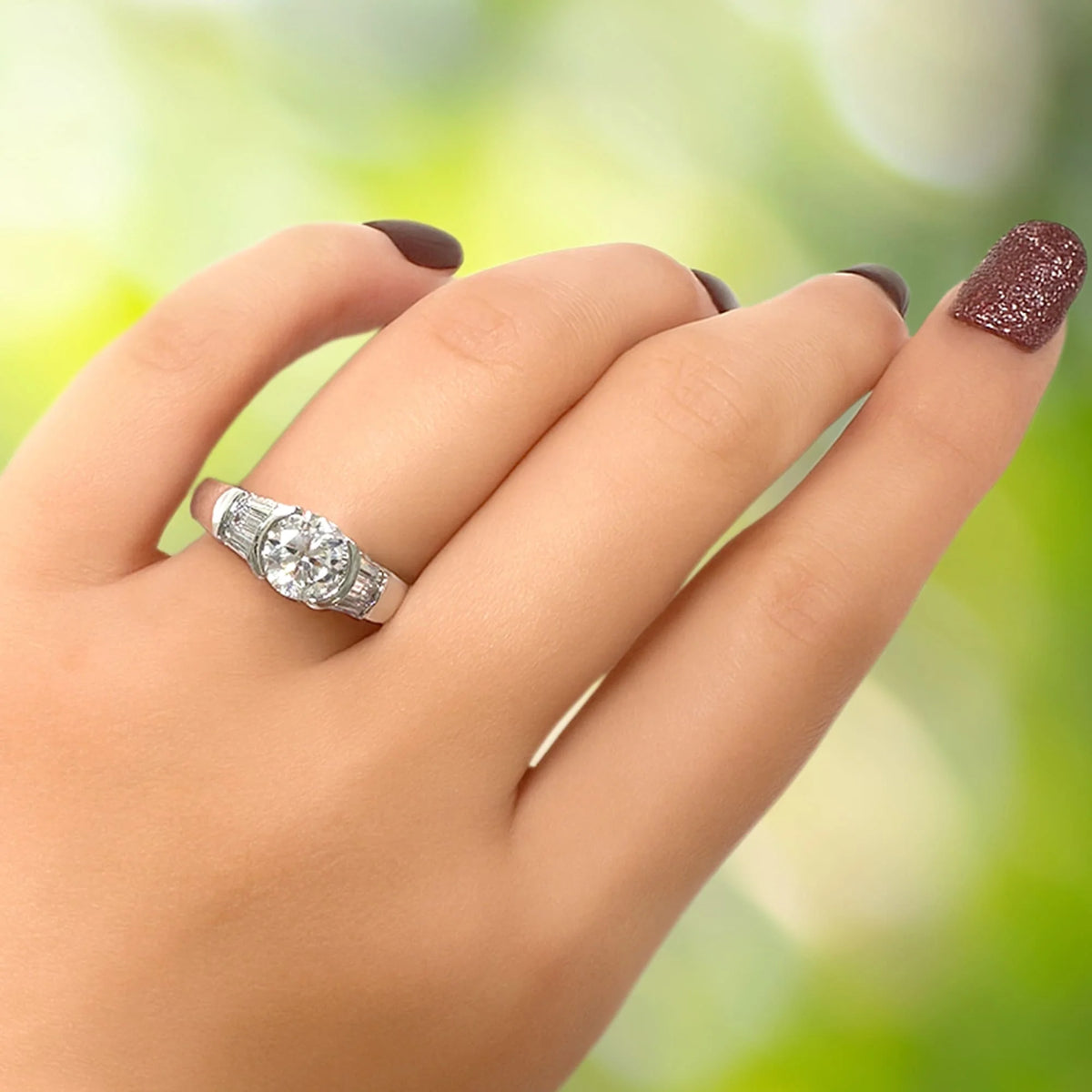 Bullion Gold Be My Lady White Gold Layered Ring
