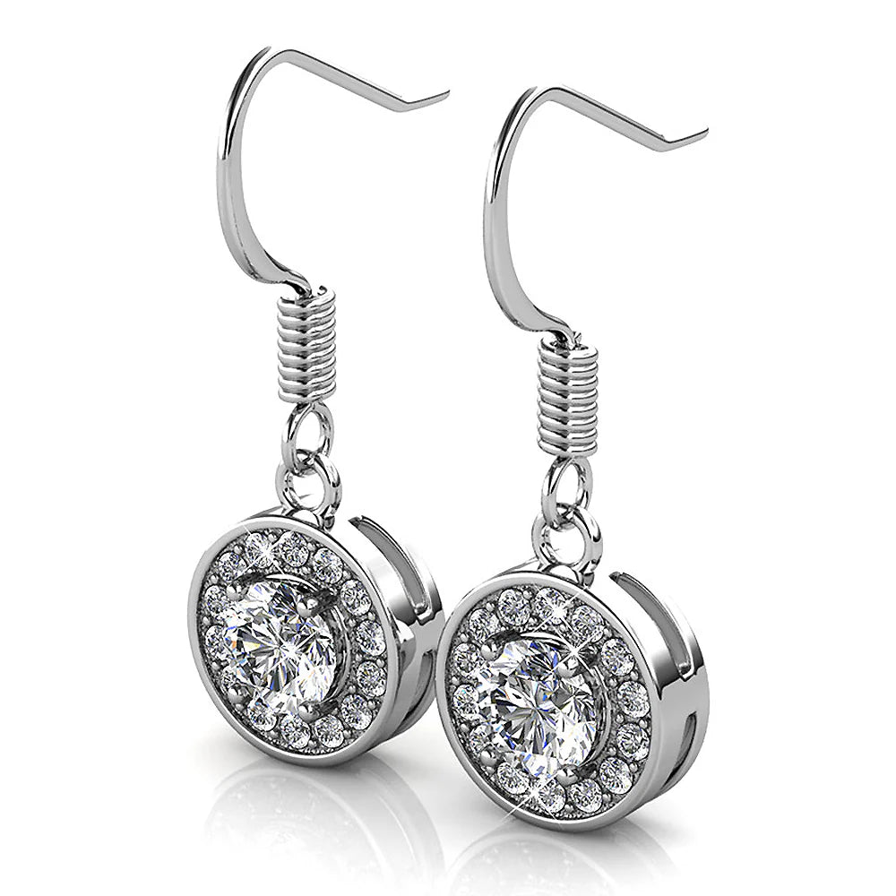 Krystal Couture Angel Halo Hook Earrings Embellished with SWAROVSKI Crystals