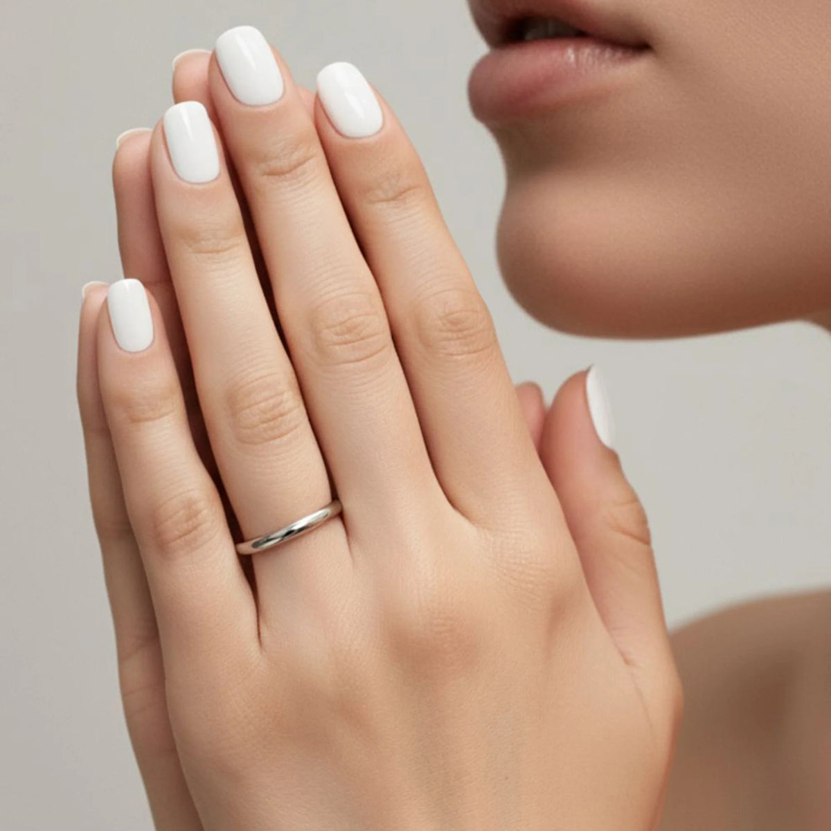 Bullion Gold Camille Minimal Stacker Ring in Silver