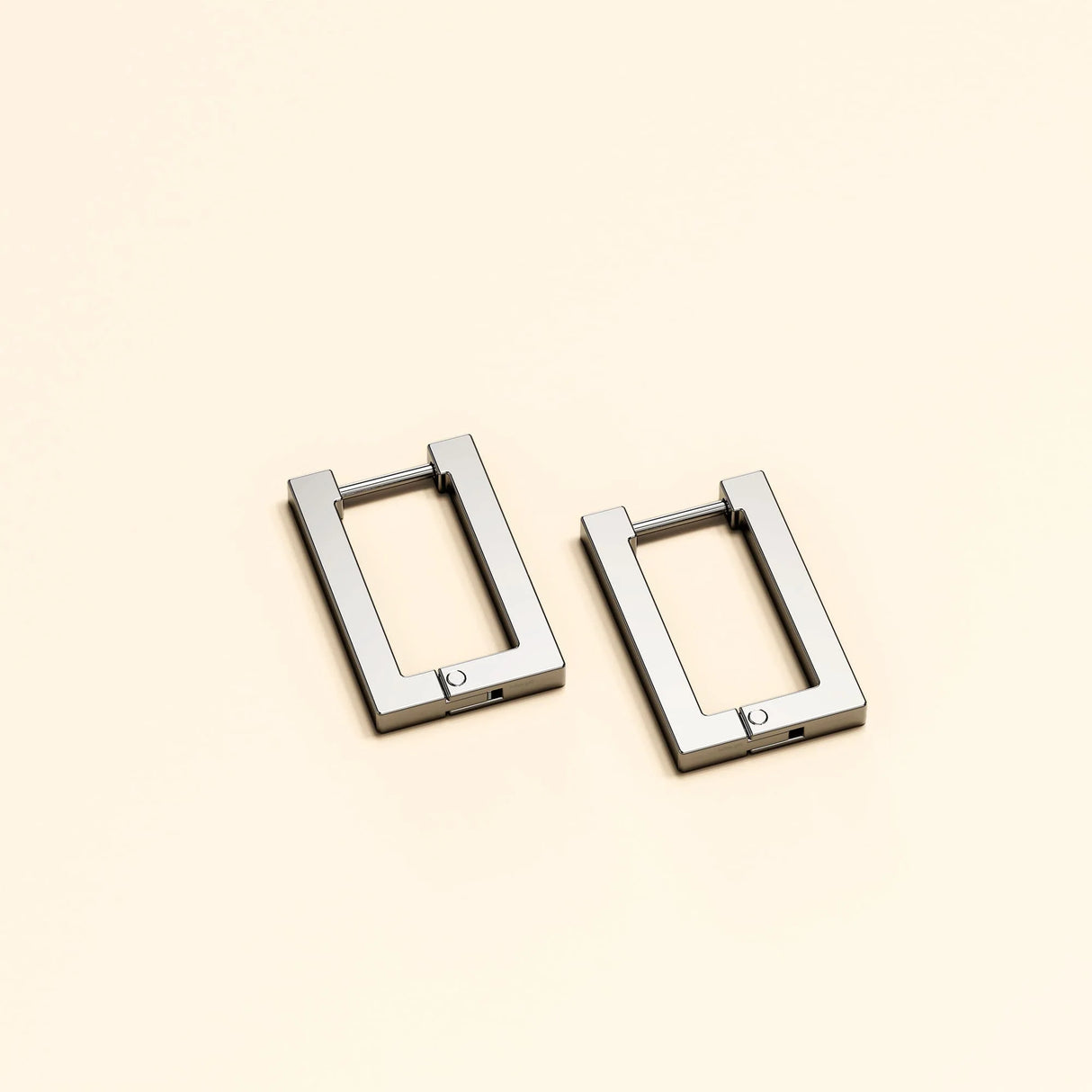 Bullion Gold Stylish White Gold Hoop Earrings