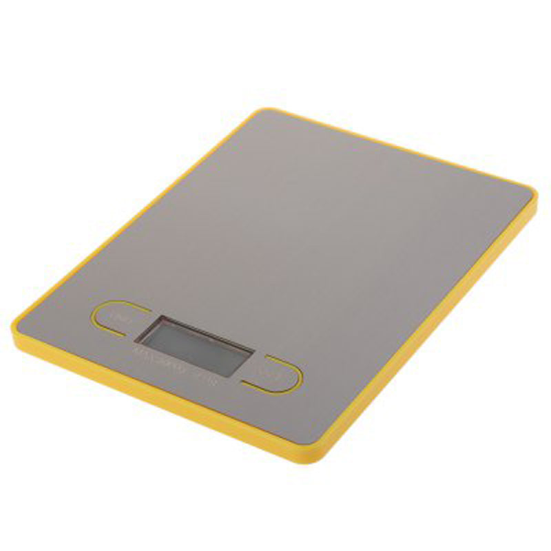 5Kg Stainless Steel Electronic Kitchen Scale 1G Graduation Backlit Lcd 5000G - Yellow