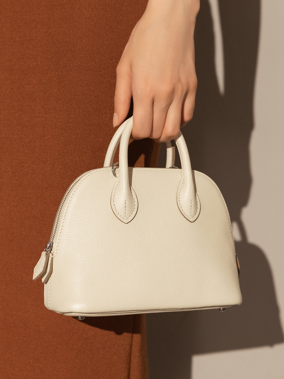 Brooklyn Lady Top Handle Bag - Ivory